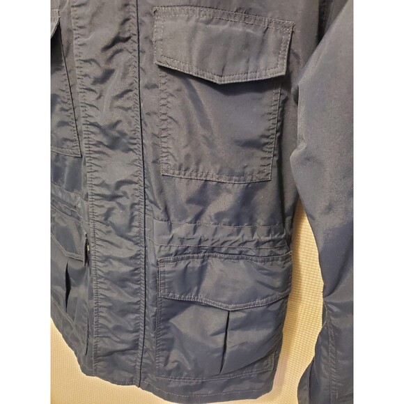 Vtg Cabelas Gore Tex Jacket Mens M Waterproof Hooded Blue Coat Zip Up Outdoor - Picture 4 of 8